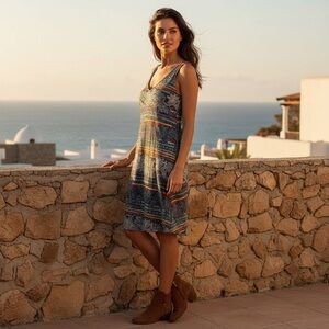 Ronni Nicole Multicolor Sleeveless Dress Size 10